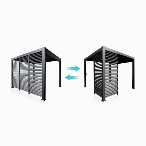 Panel Żaluzjowy Stały 123 cm - Pergola tarasowa MIRADOR Classic i Premium 111- Antracyt